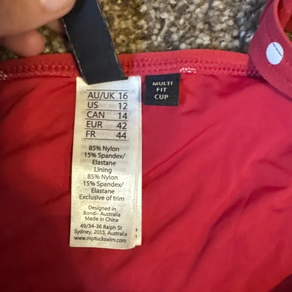 Niptuck Swim | Polka Dot womens One Piece Swimsuit US12 - Picture 3 of 4